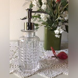 Pottery Barn Faceted Glass Soap Dispenser